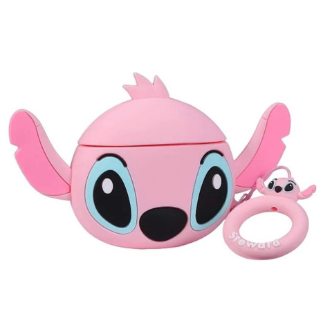 Чехол для AirPods 1/2 "Stitch pink big"